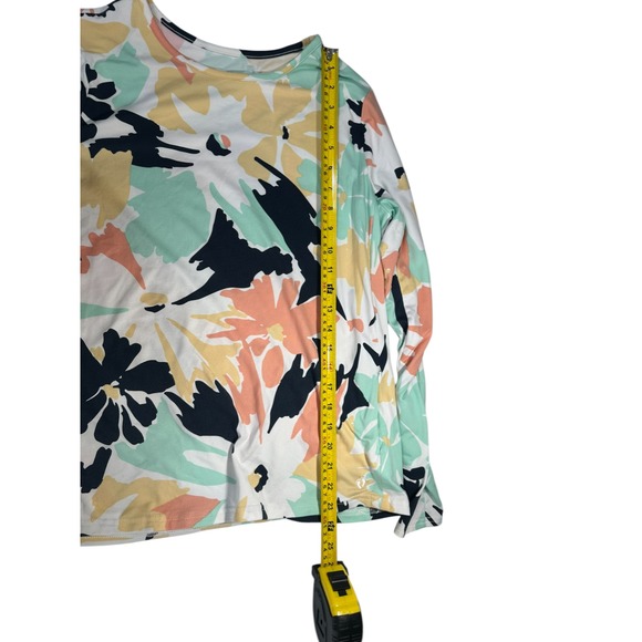 Hang‎ Ten Swim Shirt Womens Sz M Rash Guard UPF 50 Floral Pastel Beach Pool - Picture 4 of 9